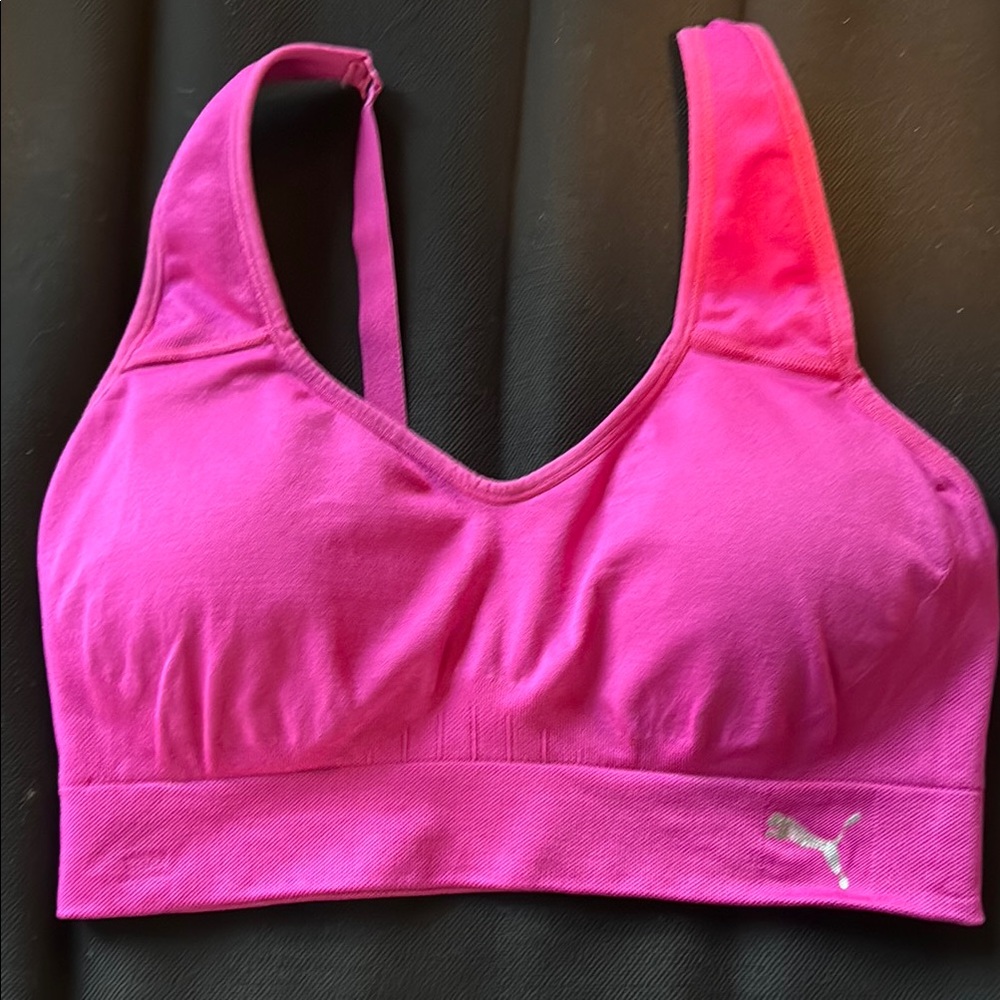 Puma Pink Medium-Support Sports Bra